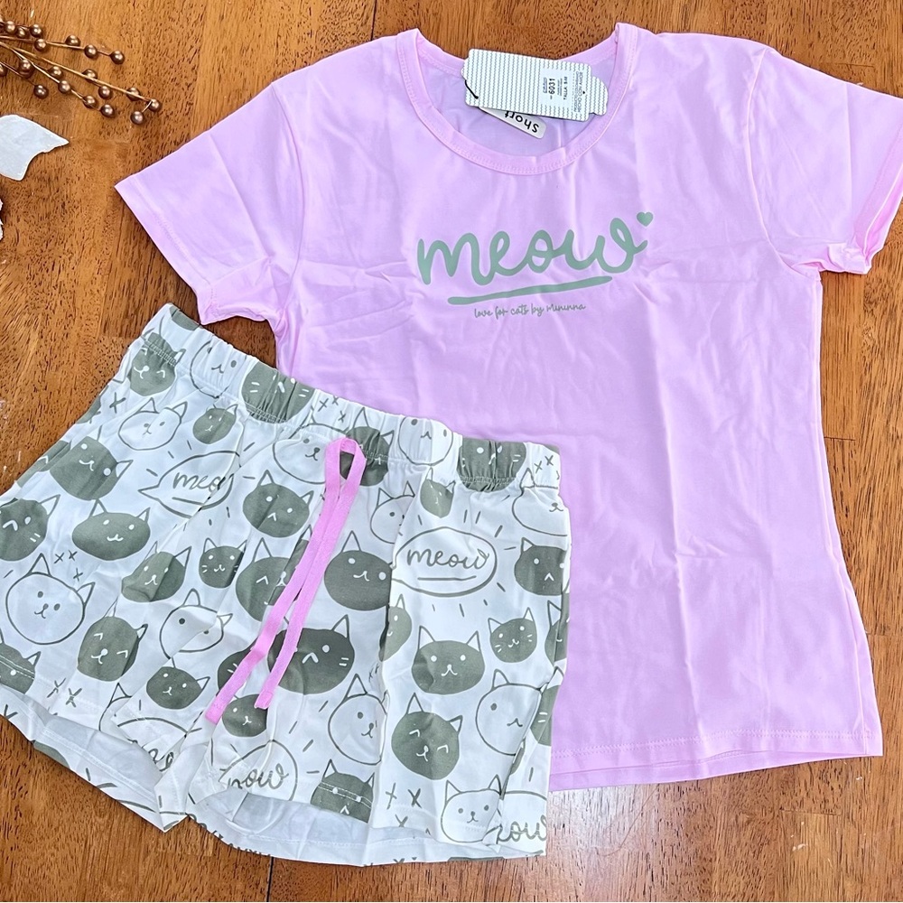 Pajamas Set - Pink and Gray